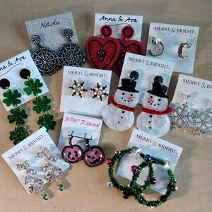 St. Patrick,Christmas,halloween ,valentines Festive Earring Collection!